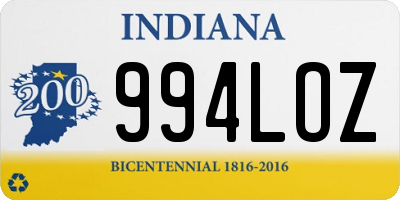 IN license plate 994LOZ