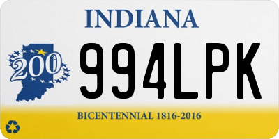 IN license plate 994LPK