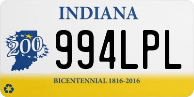 IN license plate 994LPL