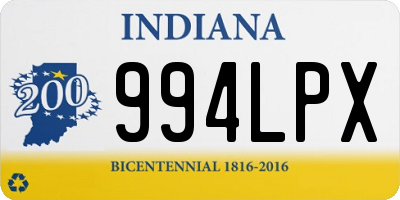 IN license plate 994LPX