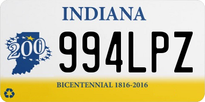 IN license plate 994LPZ