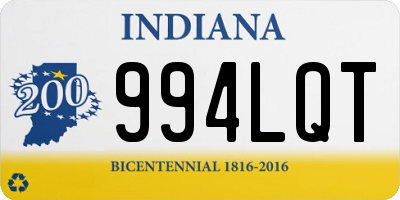 IN license plate 994LQT