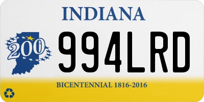 IN license plate 994LRD