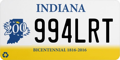 IN license plate 994LRT