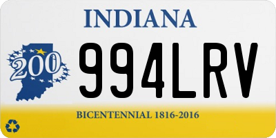 IN license plate 994LRV