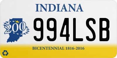 IN license plate 994LSB