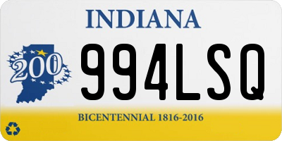 IN license plate 994LSQ