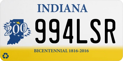 IN license plate 994LSR