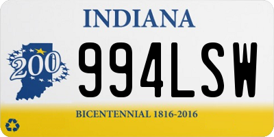 IN license plate 994LSW