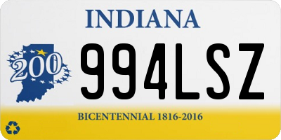 IN license plate 994LSZ