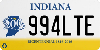 IN license plate 994LTE