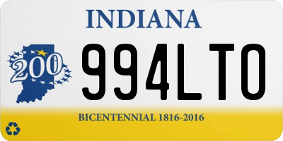 IN license plate 994LTO