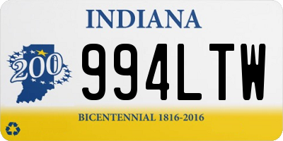 IN license plate 994LTW