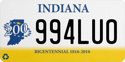 IN license plate 994LUO