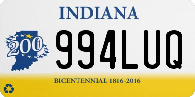 IN license plate 994LUQ