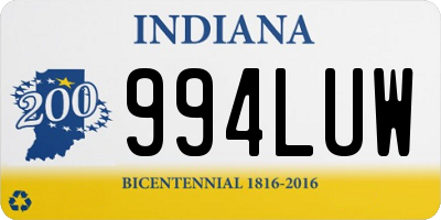 IN license plate 994LUW