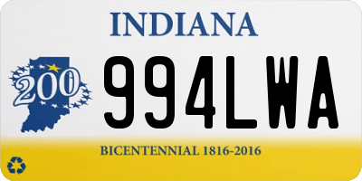 IN license plate 994LWA