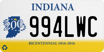 IN license plate 994LWC