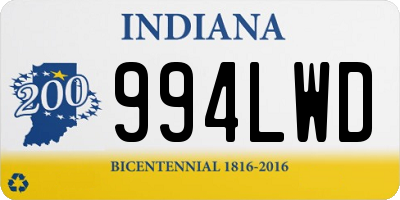 IN license plate 994LWD