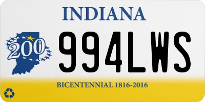 IN license plate 994LWS