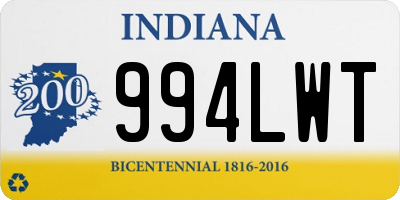 IN license plate 994LWT