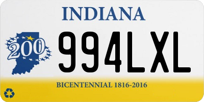 IN license plate 994LXL