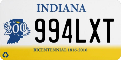 IN license plate 994LXT