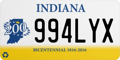 IN license plate 994LYX