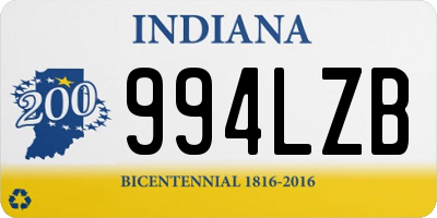 IN license plate 994LZB