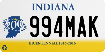 IN license plate 994MAK