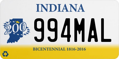 IN license plate 994MAL