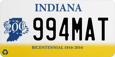 IN license plate 994MAT