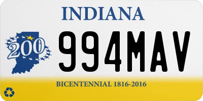 IN license plate 994MAV