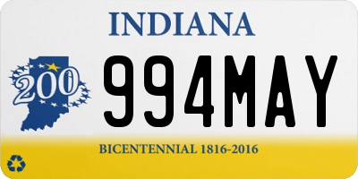 IN license plate 994MAY