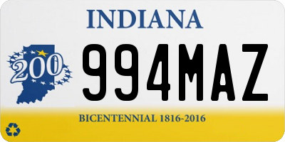 IN license plate 994MAZ