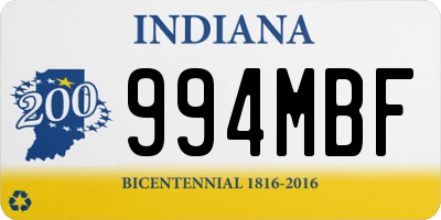 IN license plate 994MBF