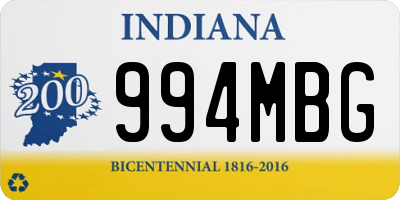 IN license plate 994MBG