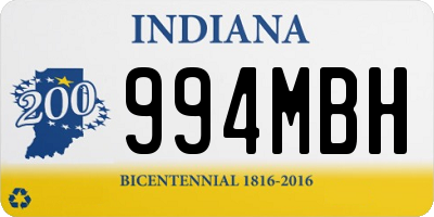 IN license plate 994MBH