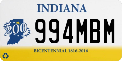 IN license plate 994MBM