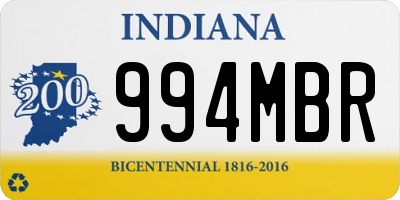 IN license plate 994MBR