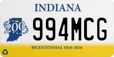 IN license plate 994MCG