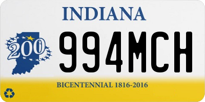 IN license plate 994MCH