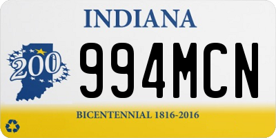 IN license plate 994MCN