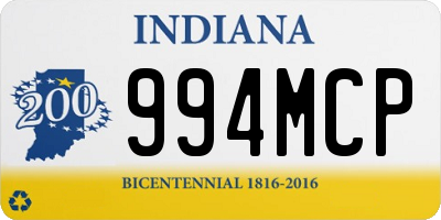 IN license plate 994MCP