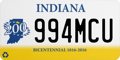 IN license plate 994MCU