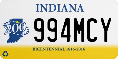 IN license plate 994MCY