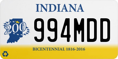 IN license plate 994MDD