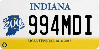 IN license plate 994MDI