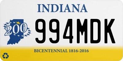 IN license plate 994MDK