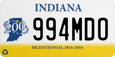 IN license plate 994MDO